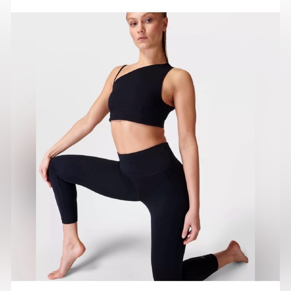 Sweaty Betty Black All Day 7/8 Activewear Sporty Yoga Stretch Leggings Size 12